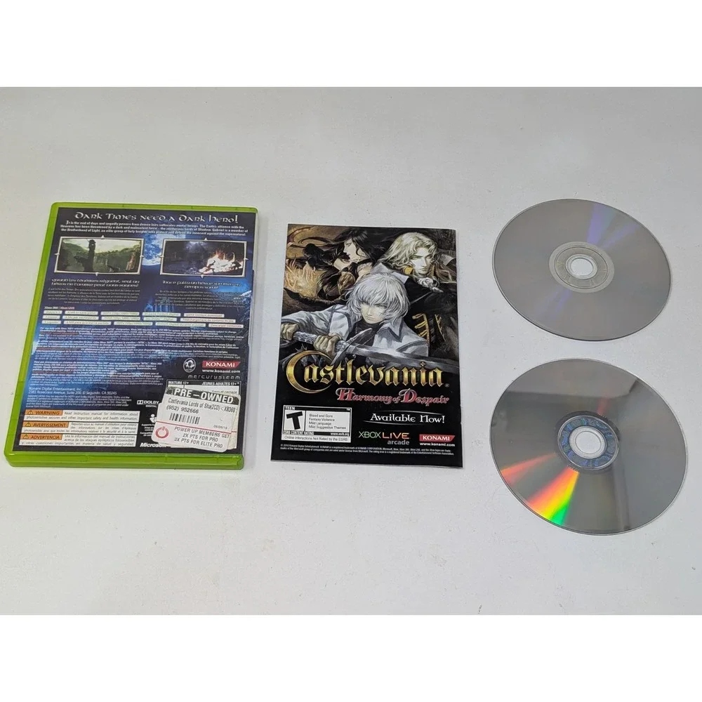 Castlevania Lords of Shadow Microsoft Xbox 360 Complete‎ W/ Manual CIB